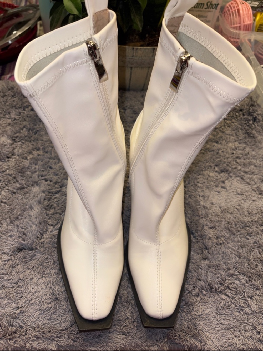 Nasty Gal Flame Diamante Heel Ankle Boots